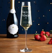 Tap to view Wine Is My Valentine Engraved Champgane Glass