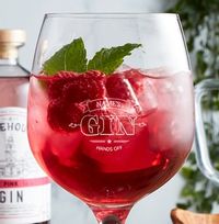 Tap to view Engraved Gin Glass - Hands Off!
