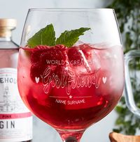 Tap to view Worlds Greatest Girlfriend Engraved Spanish Gin Glass