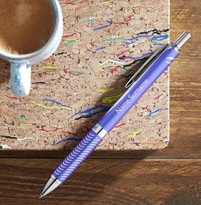 Personalised Pentel Rollerball Pen - Violet