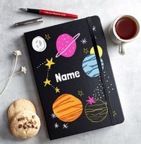 Personalised Kids Name Space Notebook