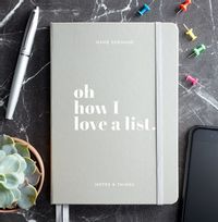 Tap to view Love A List Personalised Name Notebook