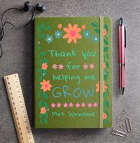 Tap to view Thank You Teacher For Helping Me Grow Personalised Notebook