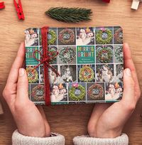 Merry & Bright Photo Christmas Wrapping Paper