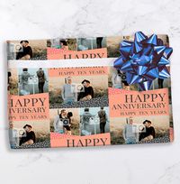 Happy Tenth Anniversary Photo Wrapping Paper