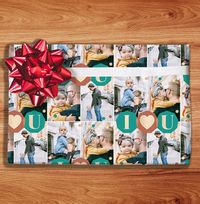 I Heart U Male Photo Wrapping Paper