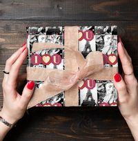 Tap to view I Heart U Photo Wrapping Paper