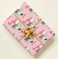 Love You Heart Photo Wrapping Paper