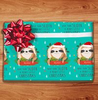Tap to view Christmas Sloth Personalised Wrapping Paper