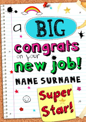 new job cards funky pigeon congratulations new job card