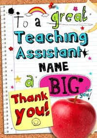 Thank You Teaching Assistant - Neon Sketch