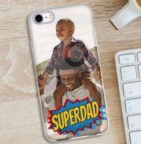Super Dad Photo Upload iPhone Case