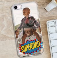 Tap to view Super Dad Photo Upload iPhone Case