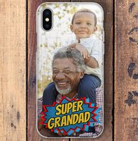 Tap to view Super Grandad Photo Upload iPhone Case