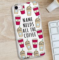 Need Coffee Personalised iPhone Case
