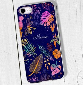 Tropical Leaves Personalised iPhone Case