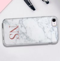 Tap to view Marble Style iPhone Case - Copper Initials