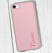 Personalised Pink iPhone Case - Pink Name