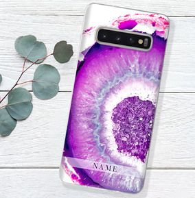 Pink Geode Personalised Samsung Case