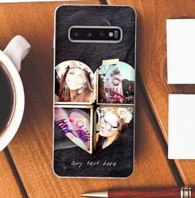 Chalk Multi Heart Photo Samsung Phone Case