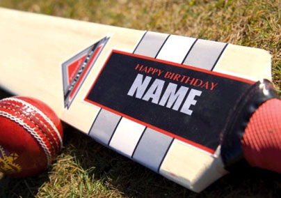 Personalised - Photographic - Cricket Bat Bday