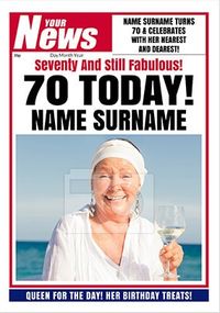 Tap to view Your News - Her 70th Full Image