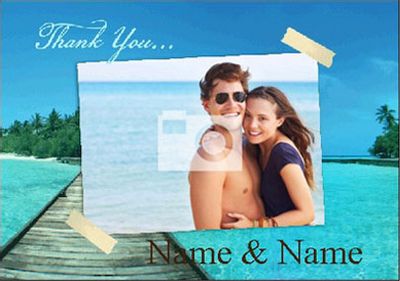 Photo Wedding Thank You - Tropical