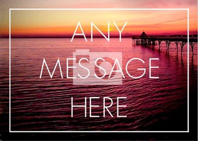 Personalised Photo Postcard - General White Text