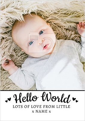 Hello World Photo Postcard