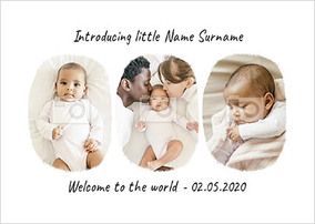 Introducing Baby Multi Photo Postcard
