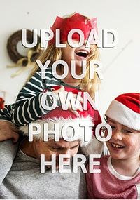 Full Photo Portrait Christmas Postcard