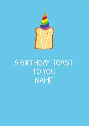 A Birthday Toast Personalised Postcard