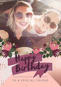 Tap to view Happy Birthday to a Special Friend Photo Postcard