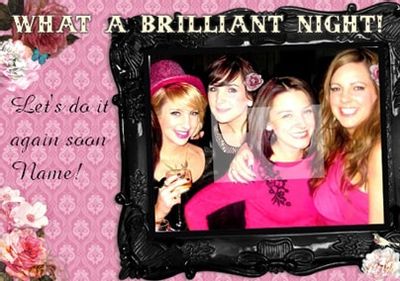 Brilliant Night Pink Photo Postcard
