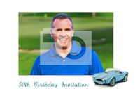 Tap to view Car Birthday Party Invite Postcard  - White Border