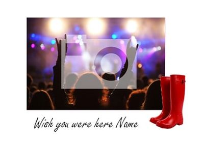 Wellies Holiday Photo Postcard