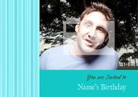 Tap to view Turquoise Birthday Partry Invite Postcard