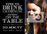 Champagne Party Invitation Postcard
