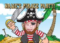 Tap to view Pirate Kids Party Photo Invitation Postcard - Desert Island