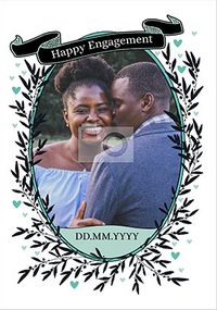 Happy Engagement Photo Postcard