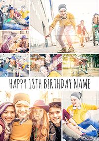 18th Birthday Multi Photo Postcard