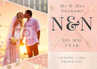 Tap to view Initials Wedding Thank You Photo Postcard
