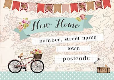 New Home Personalised Postcard