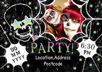 Halloween Party Invite Photo Postcard