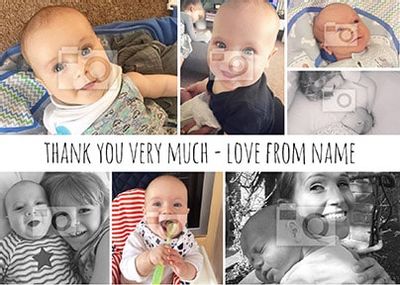 Thank You Very Much Multi Photo Postcard