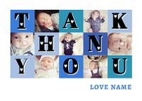 Tap to view Blue Thank You Multi Photo Postcard