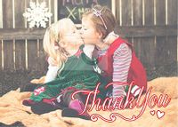 Thank You Christmas Photo Postcard