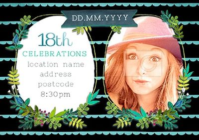Milestone Birthday Party Invite Postcard