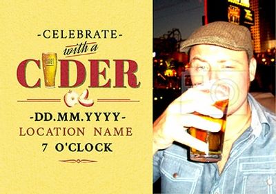Cider Party Invite Photo Postcard