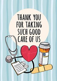 Tap to view Thank You for Taking Care of Us Personalised Postcard